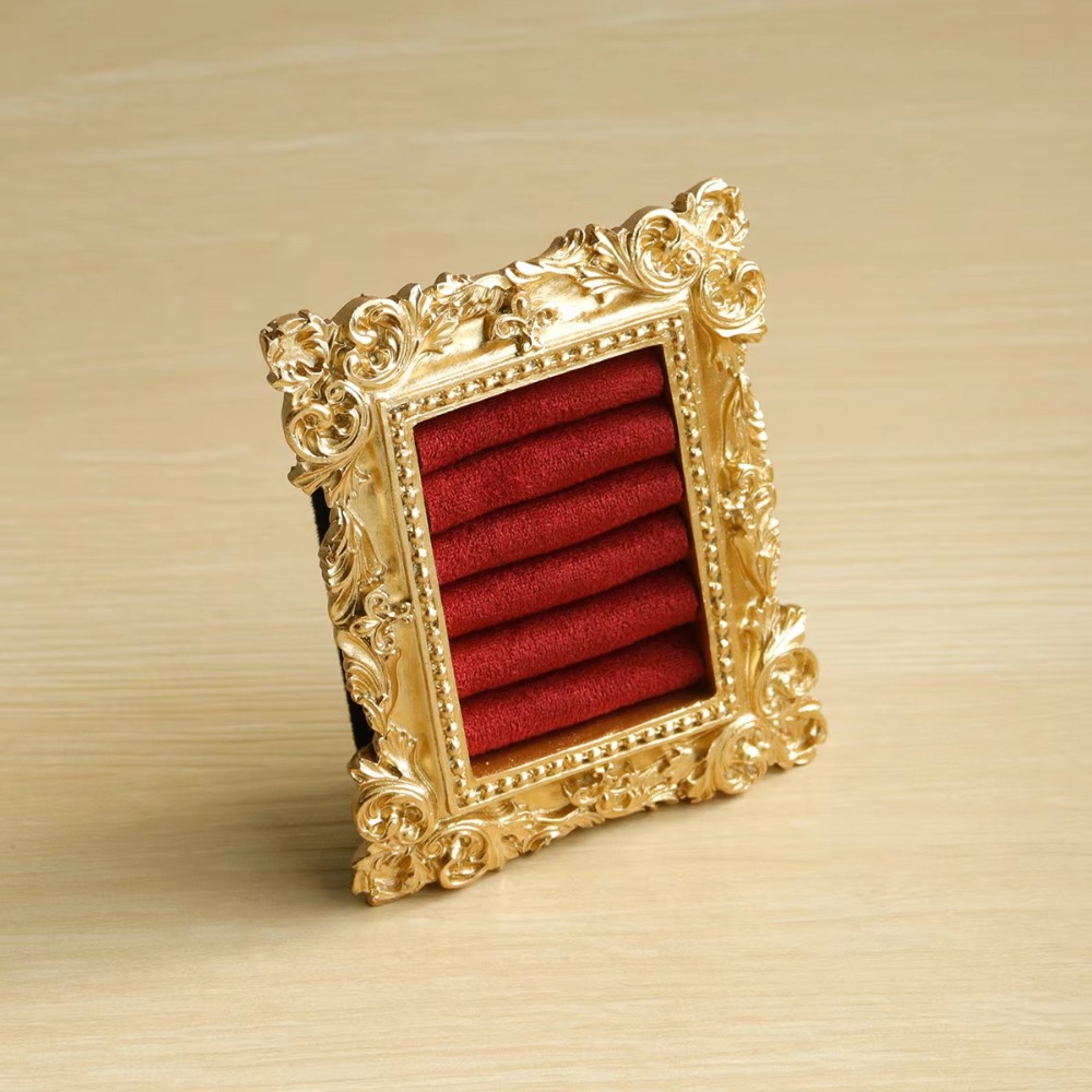 Art Craft Display - Soporte de exhibición de anillo dorado