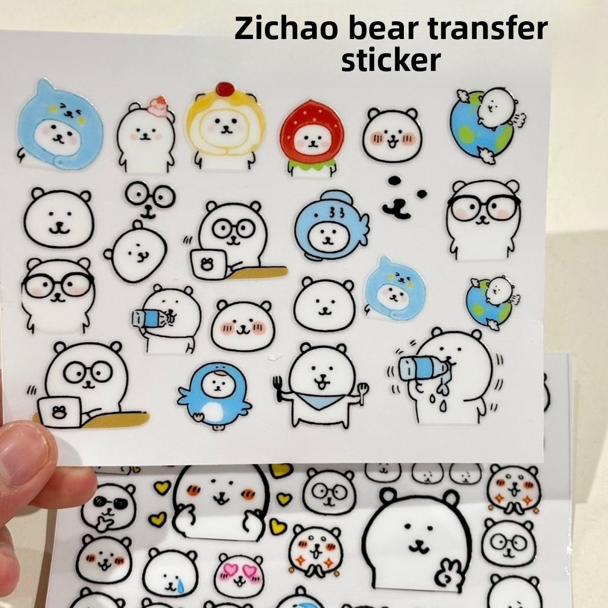 Art Craft Materials - Pegatinas de Transferencia de Osos Kawaii,