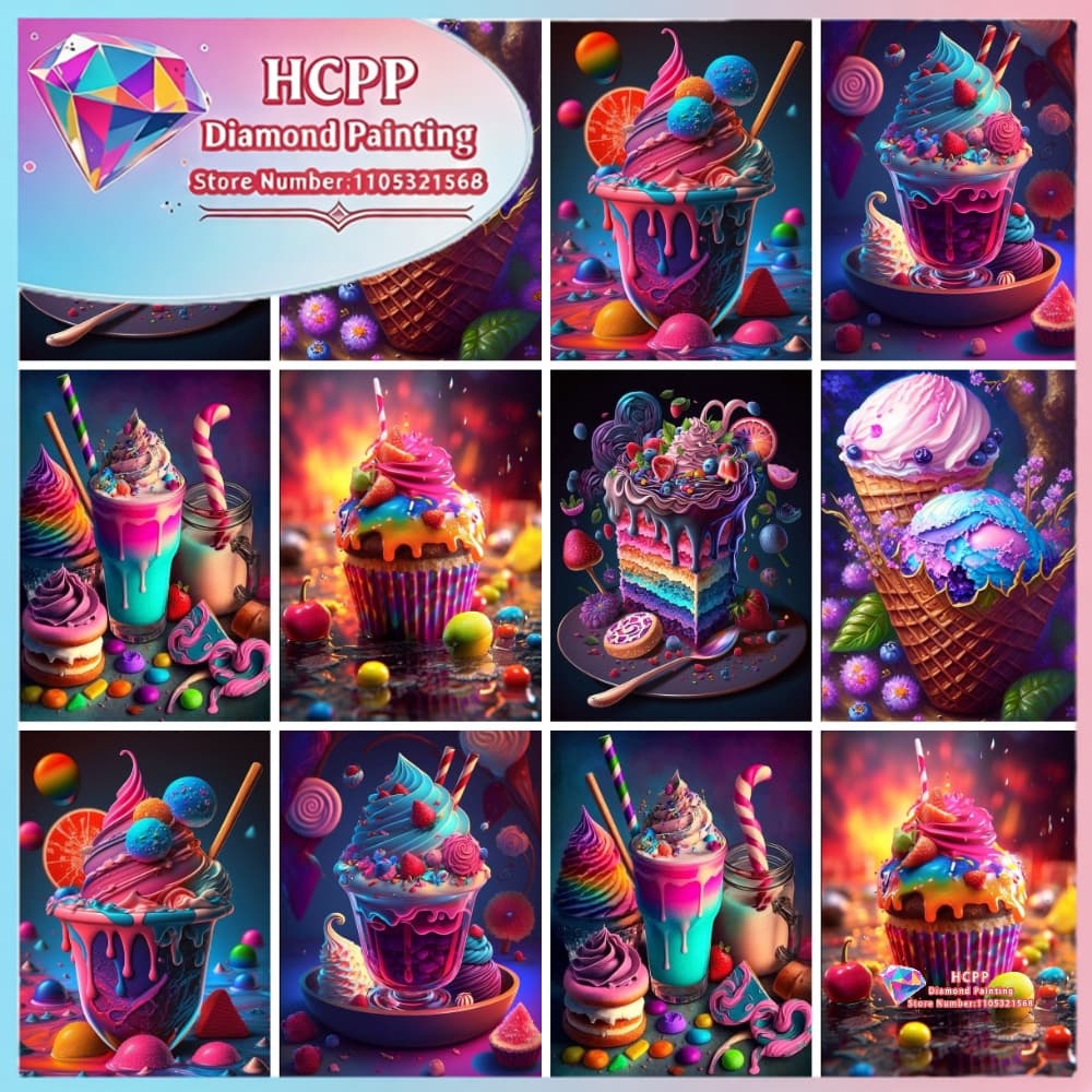 Art Craft Ice Cream - Kit de Pintura de Diamantes 5D