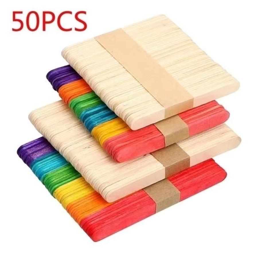 Art Craft Ice Cream - Lote de 50 Palitos de Madera