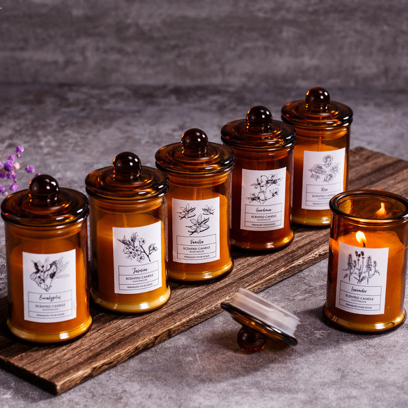 Soy Candle Fragrance Oil - Tarro de vidrio Vintage, vela perfumada,