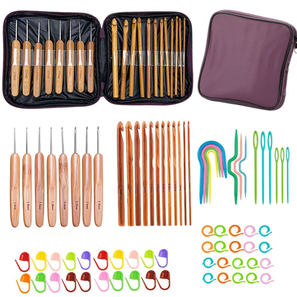 Art Craft Materials - Juego de 74 Ganchos de Crochet