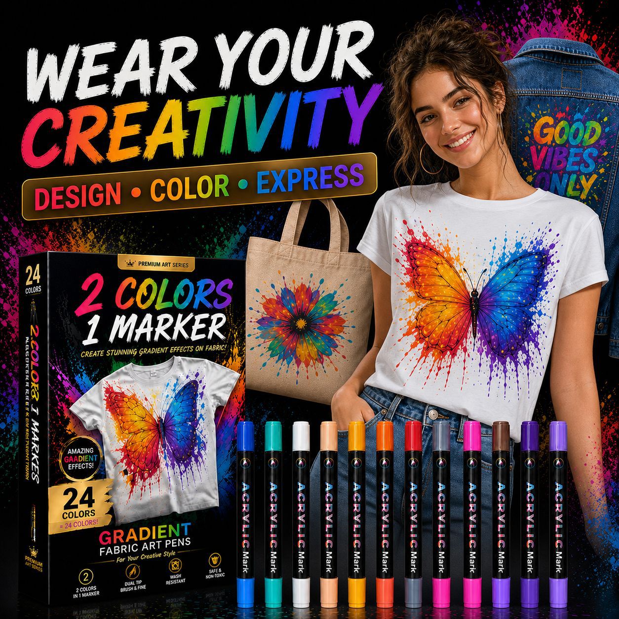 Box Art And Craft - Pintura Acrílica, Rotuladores de Pintura Acrílica