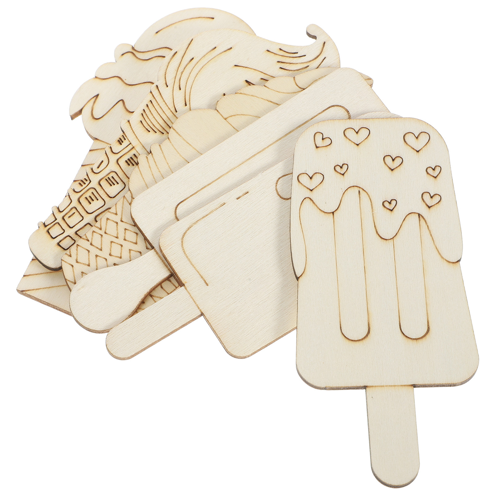 Art Craft Ice Cream - 30 Piezas de Madera Natural en