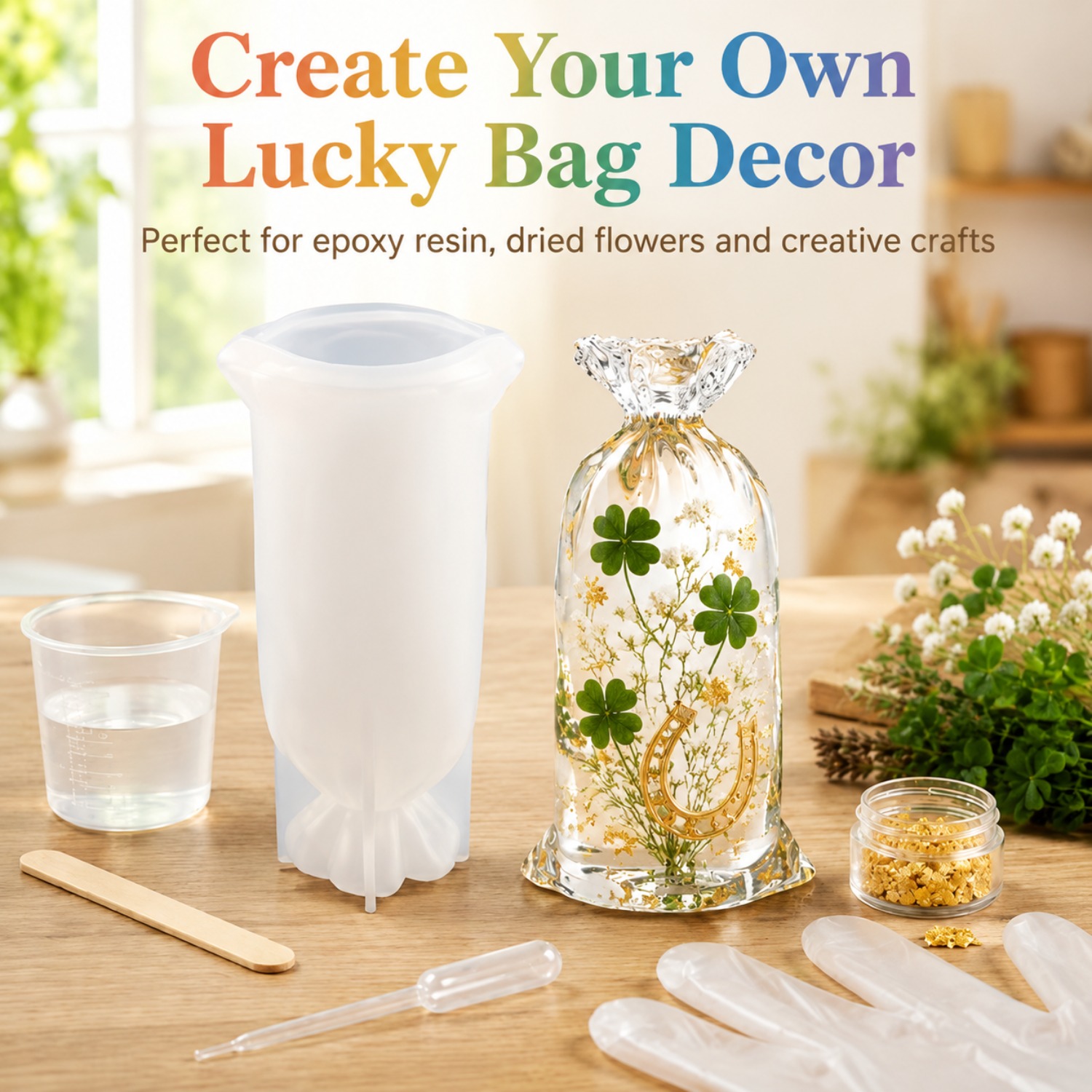 Art Craft Display - Moldes de silicona de resina Lucky