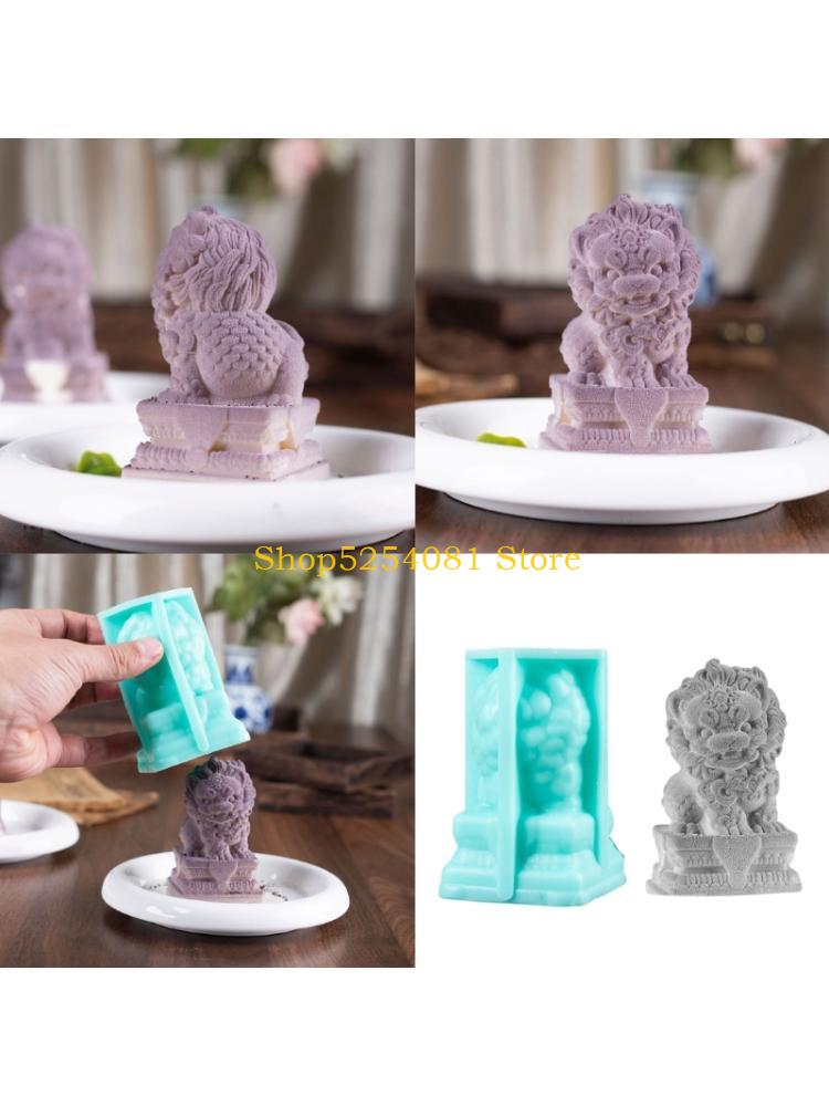 Art Craft Ice Cream - AXYC Moldes leones piedra chinos silicona