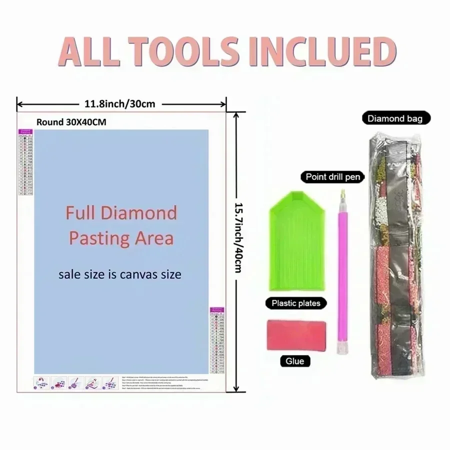 Pintura de diamante 5D DIY, ta - Wallpaper Art And Craft reseña y precio