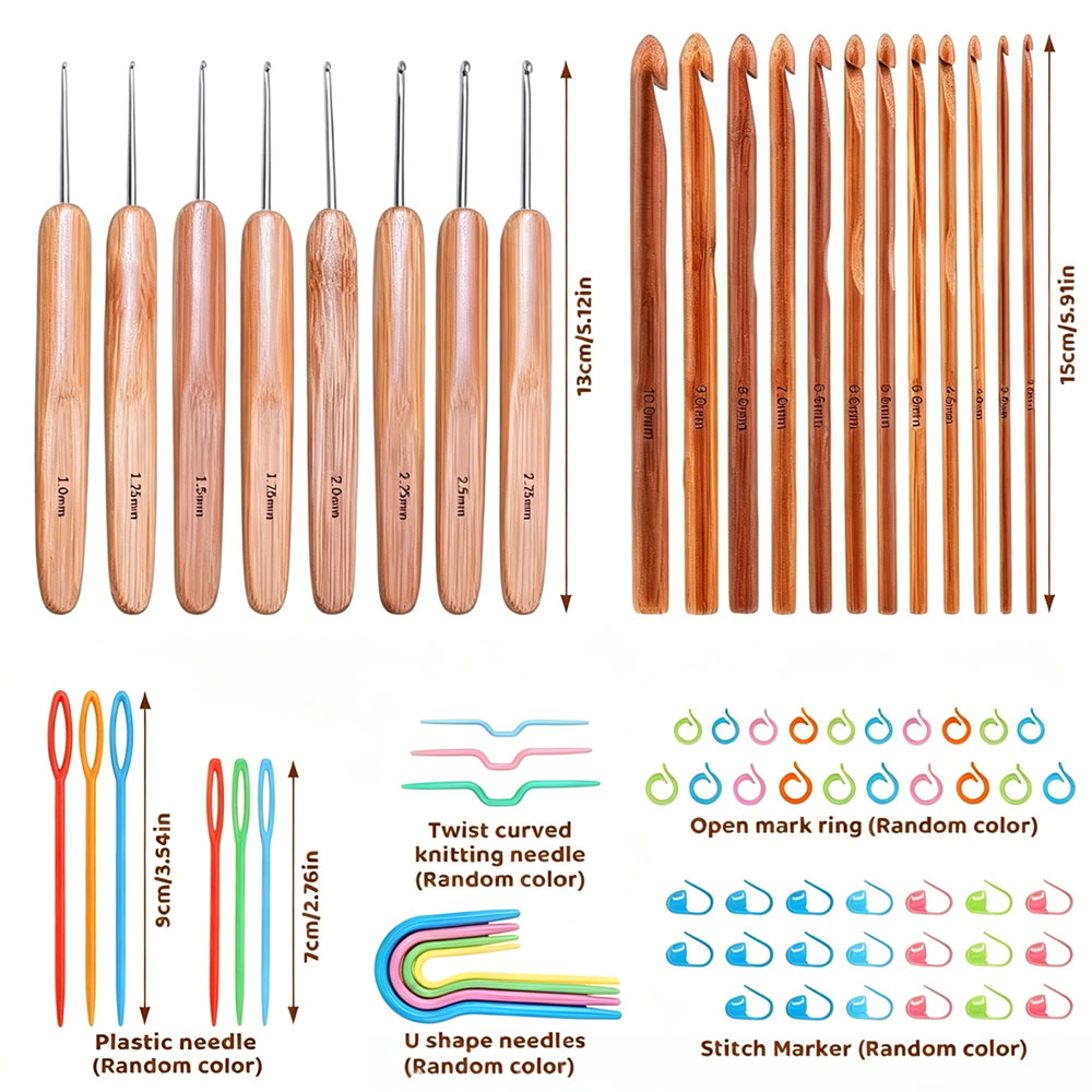 Juego de 74 Ganchos de Crochet - Art Craft Materials reseña y precio