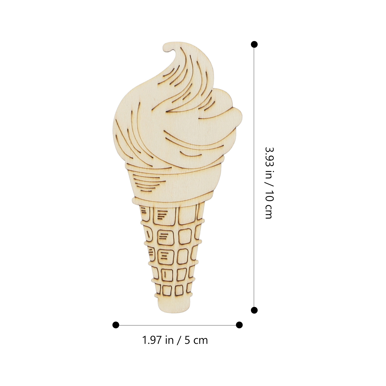 70 piezas de rodajas de madera - Art Craft Ice Cream reseña y precio