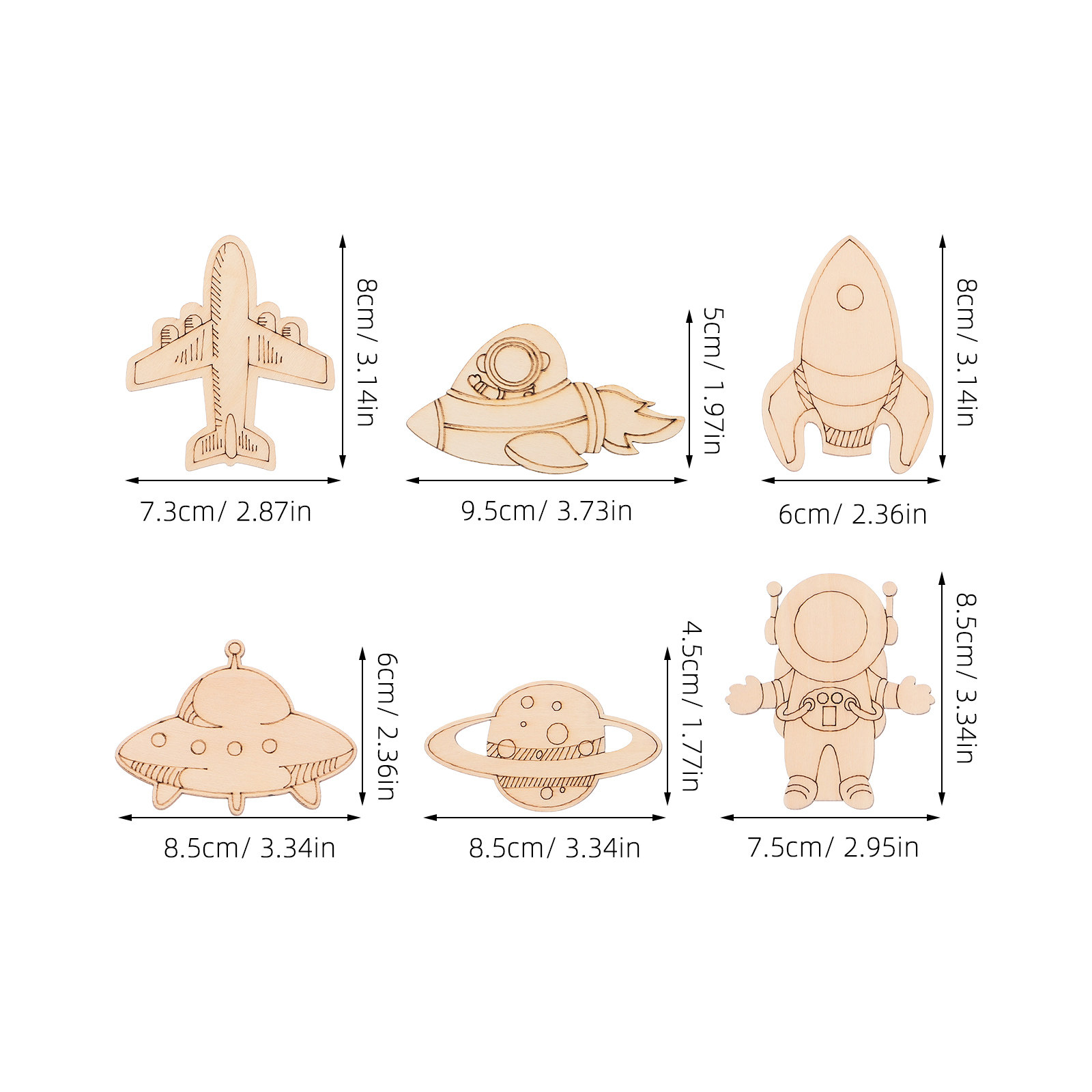 24 Piezas de Recortes de Mader - Art And Craft Rocket reseña y precio