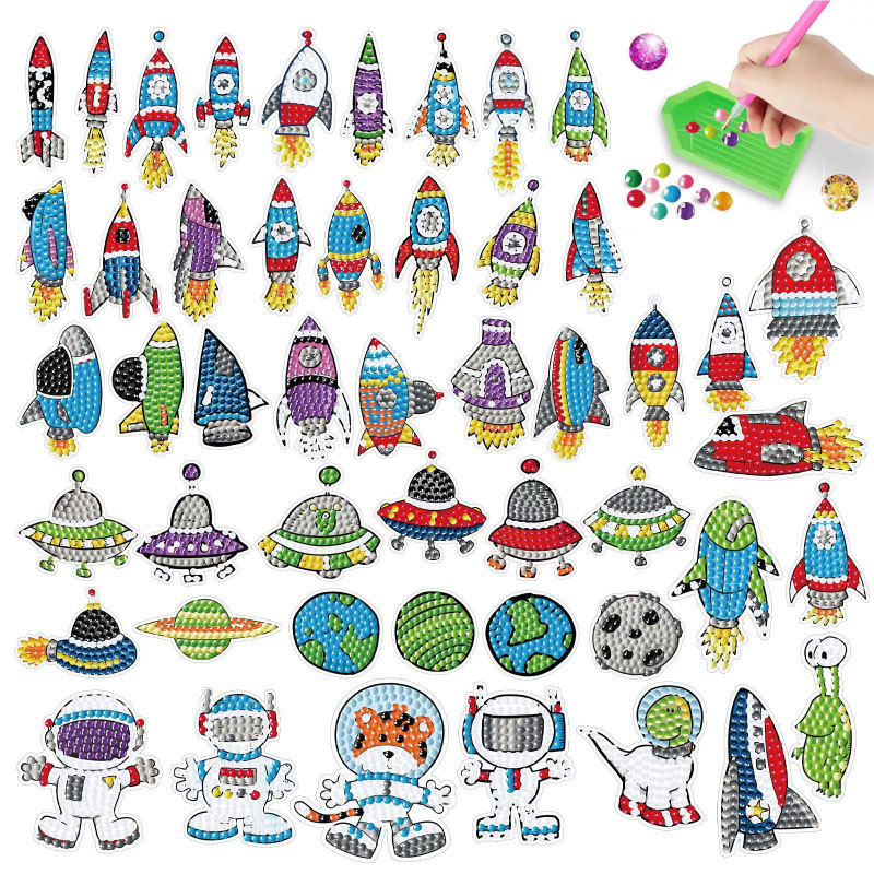 Kit de arte de diamante espaci - Art And Craft Rocket reseña y precio