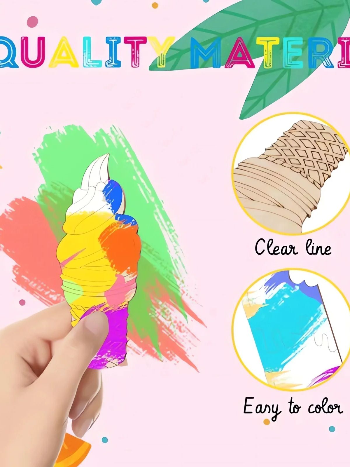 Recortes de madera de helado d - Art Craft Ice Cream reseña y precio