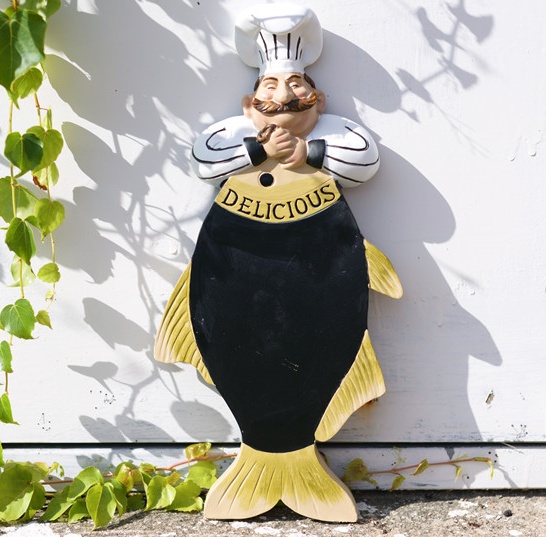 Estatuilla de Chef y pescado,  - Art Craft Bakery reseña y precio