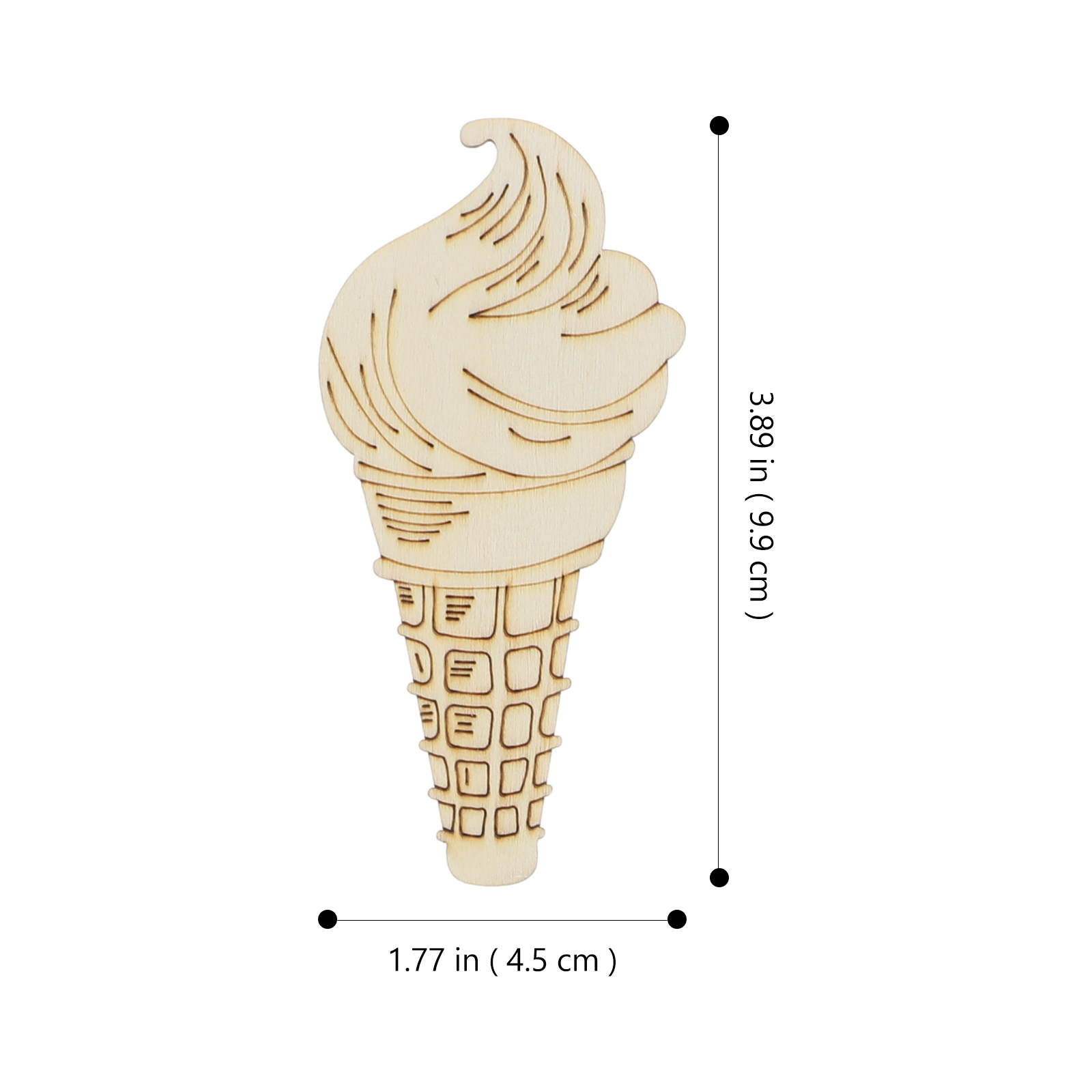 30 Piezas de Madera Natural en - Art Craft Ice Cream reseña y precio