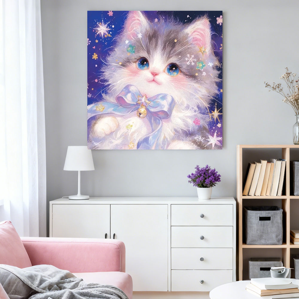 Pintura de Diamantes AB, Gato  - Wallpaper Art And Craft reseña y precio
