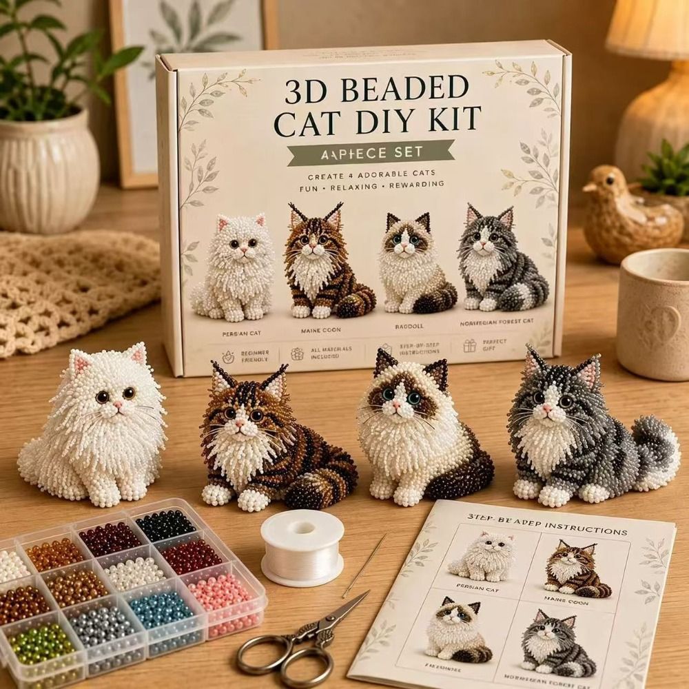 Kit de bordado de cuentas de a - Art Craft Cat reseña y precio